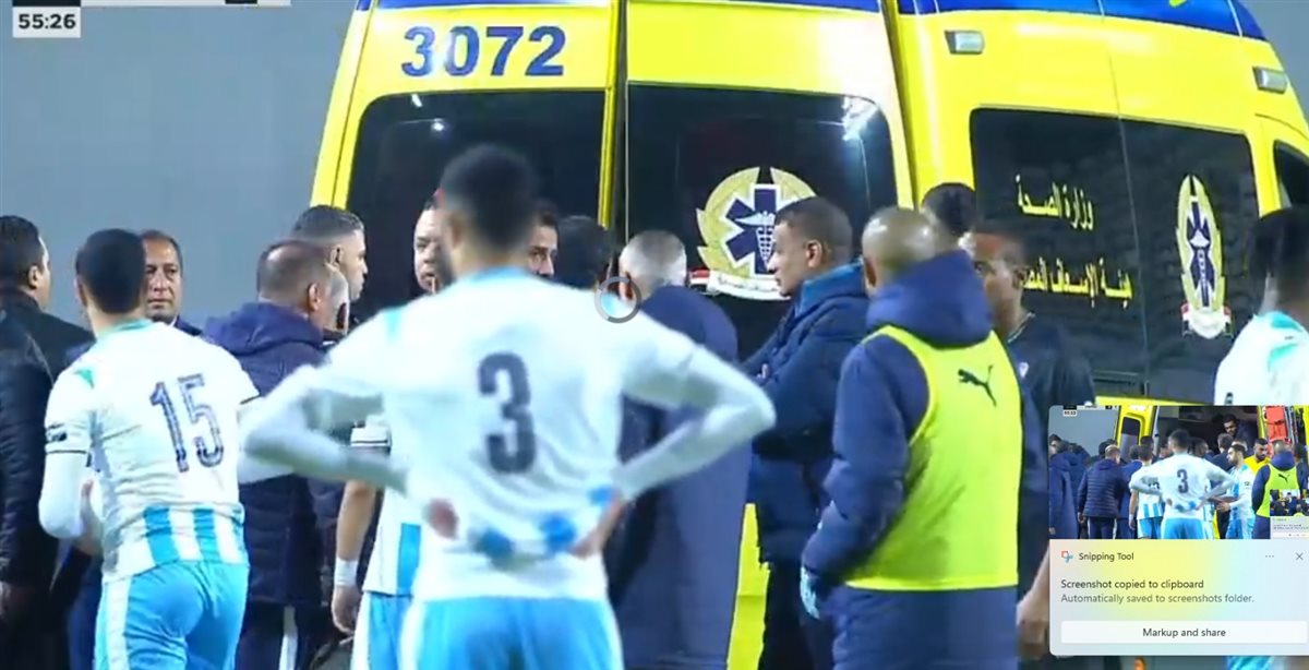 إصابة خطيرة لـ محمد حمدي لاعب بيراميدز في مباراة بتروجت بـ كأس مصر (3)