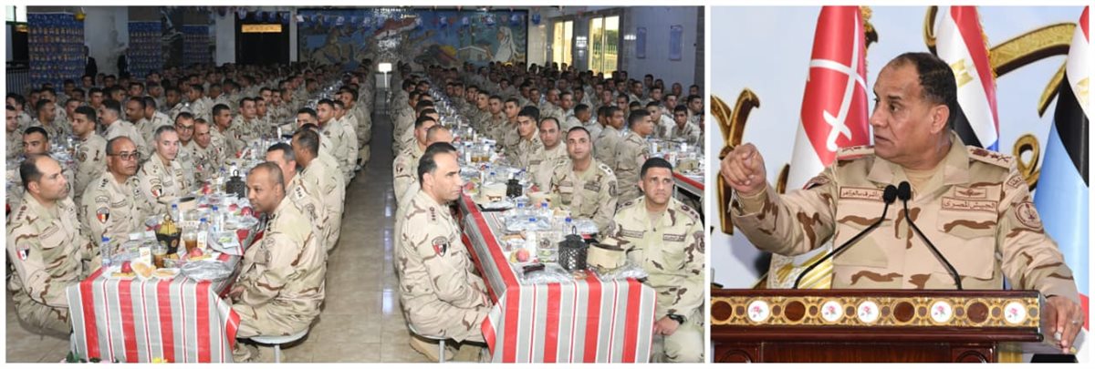 وزير الدفاع يلتقي مقاتلي الجيش الثالث الميداني وقوات شرق القناة لمكافحة الإرهاب