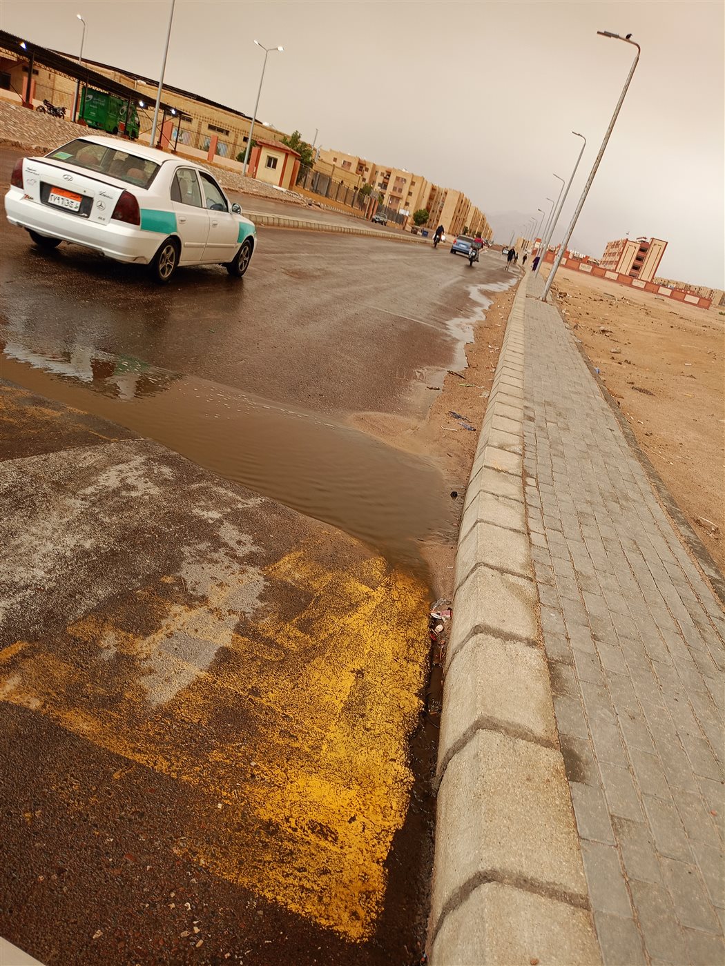 سقوط أمطار على مدينة طور سيناء 