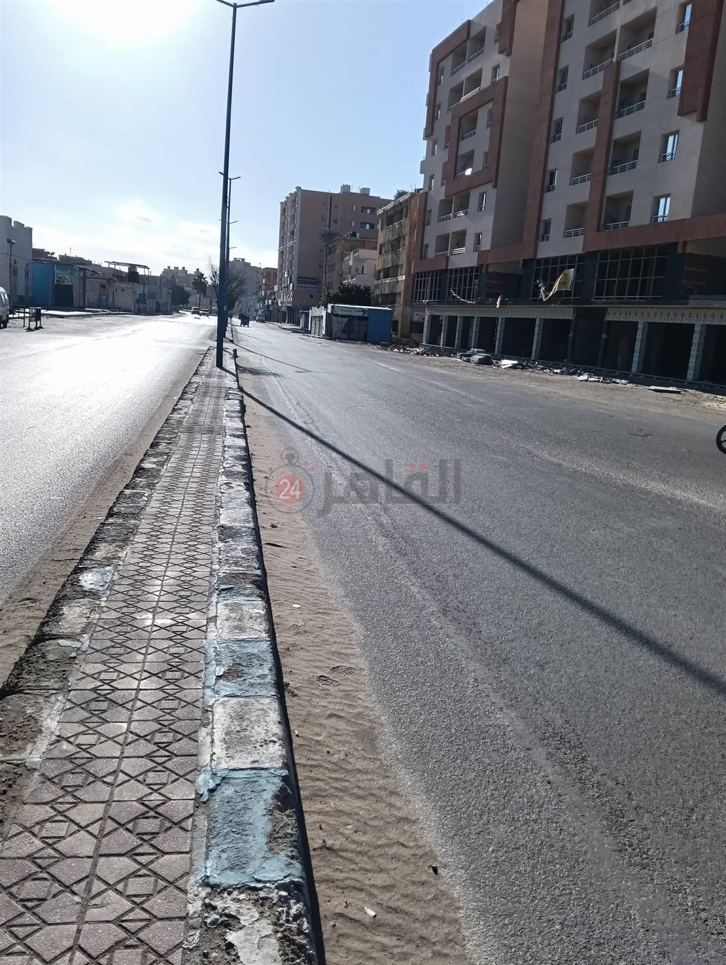شوارع مطروح خالية من المارة