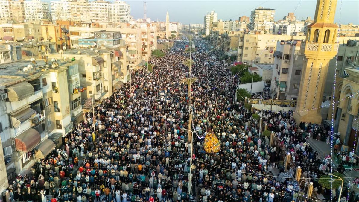 لقطات التصوير الجوي بمسجد الحسين ببورسعيد 