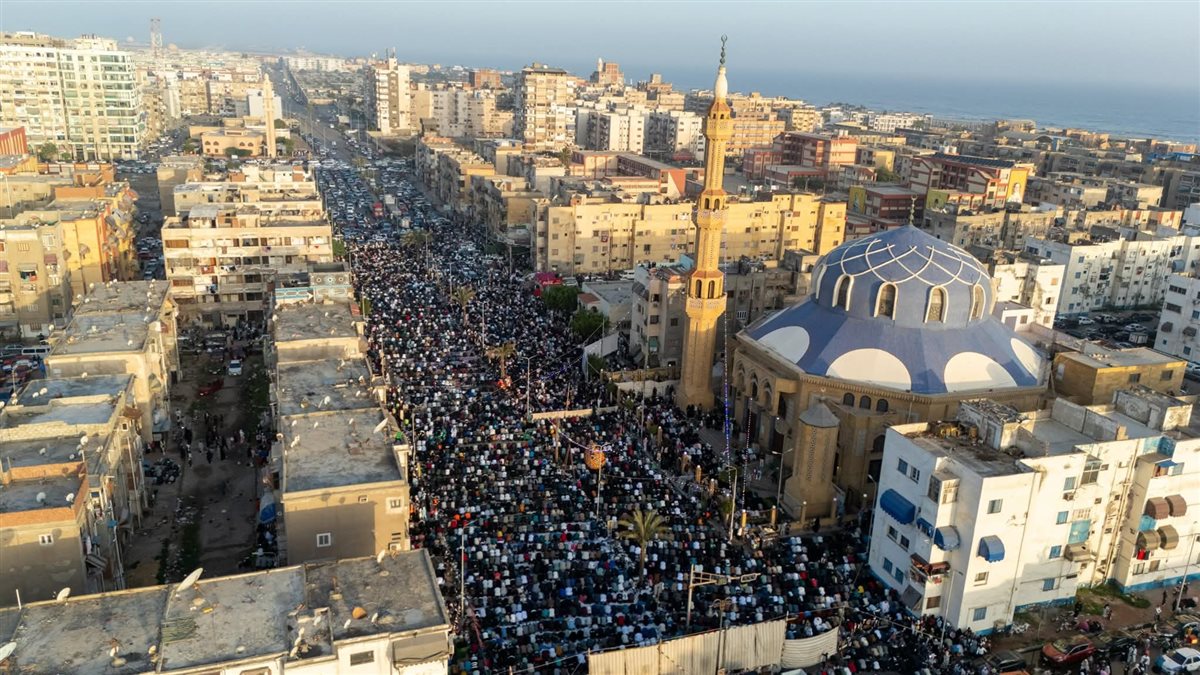 لقطات التصوير الجوي بمسجد الحسين ببورسعيد 