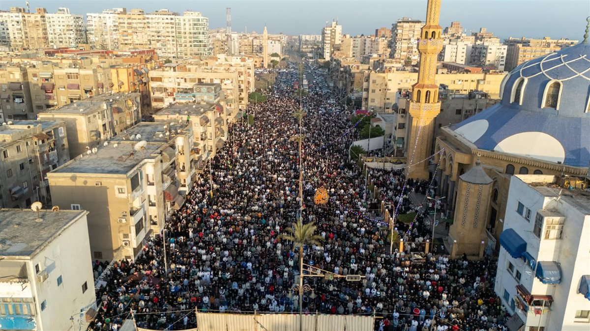 لقطات التصوير الجوي بمسجد الحسين ببورسعيد 