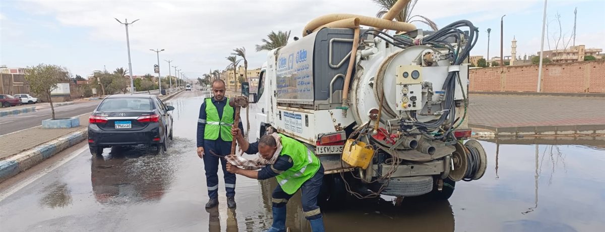 سحب مياه الأمطار برأس غارب 