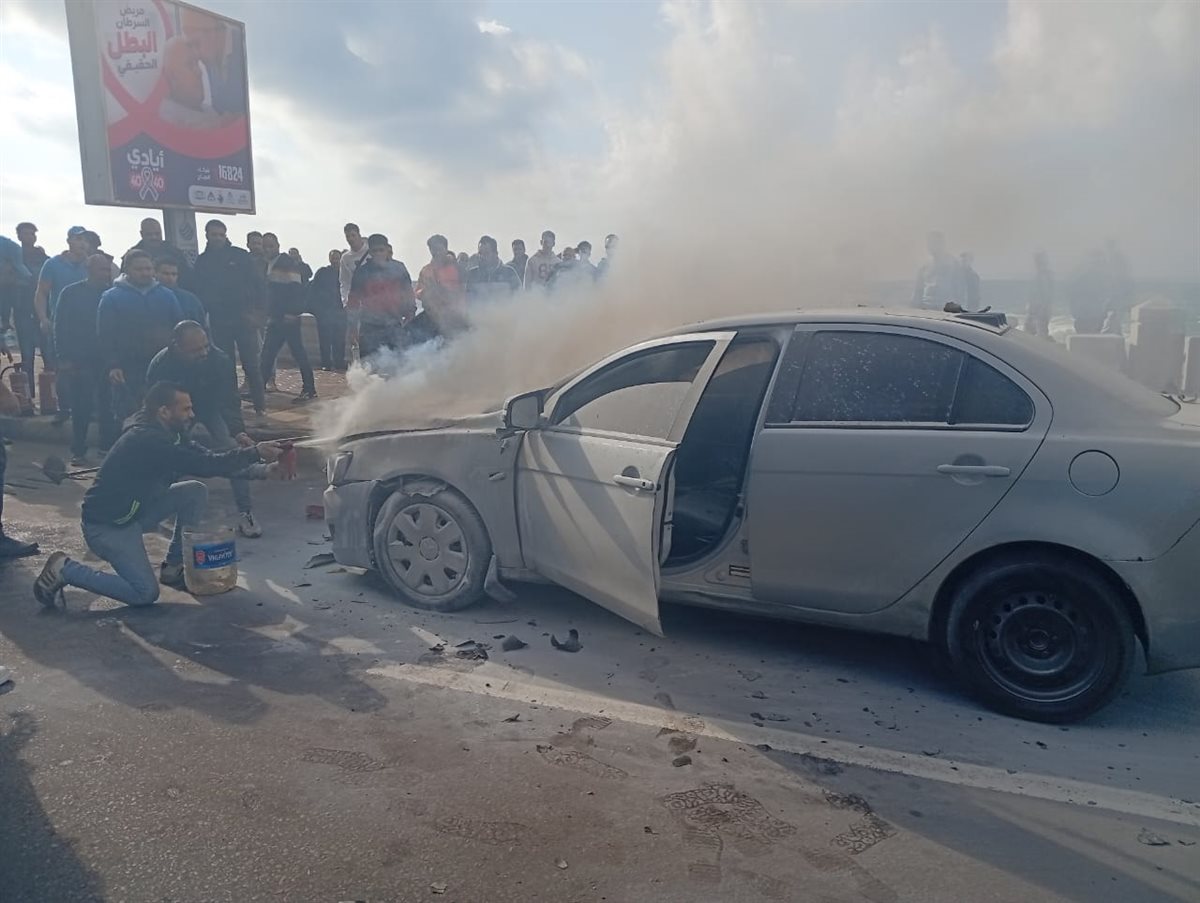 حريق سيارة