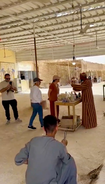 ريهام عبد الغفور بأحد مصانع الألباستر بالأقصر&nbsp;
