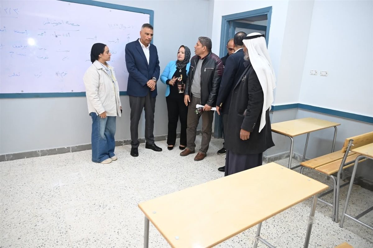 محافظ جنوب سيناء يتفقد أعمال تطوير مدرسة فيران الثانوية الصناعية 