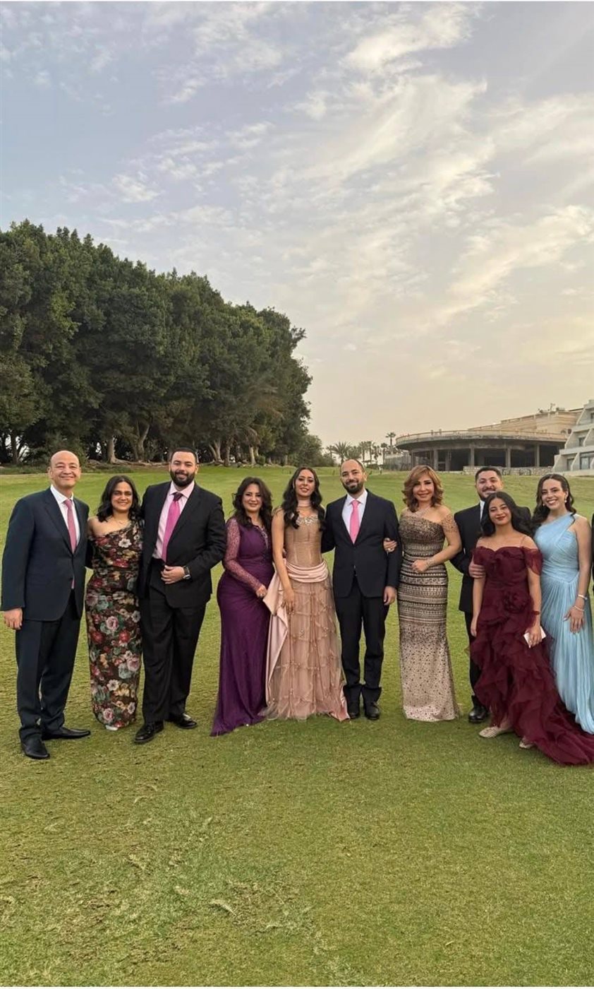 عمرو أديب ولميس الحديدي يحتفلان بخطوبة نجلهما&nbsp;
