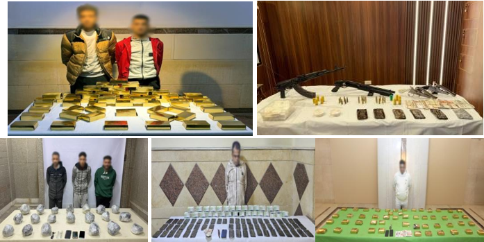 المتهمين والمضبوطات