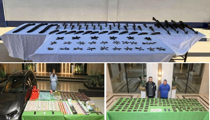 المتهمين والمضبوطات