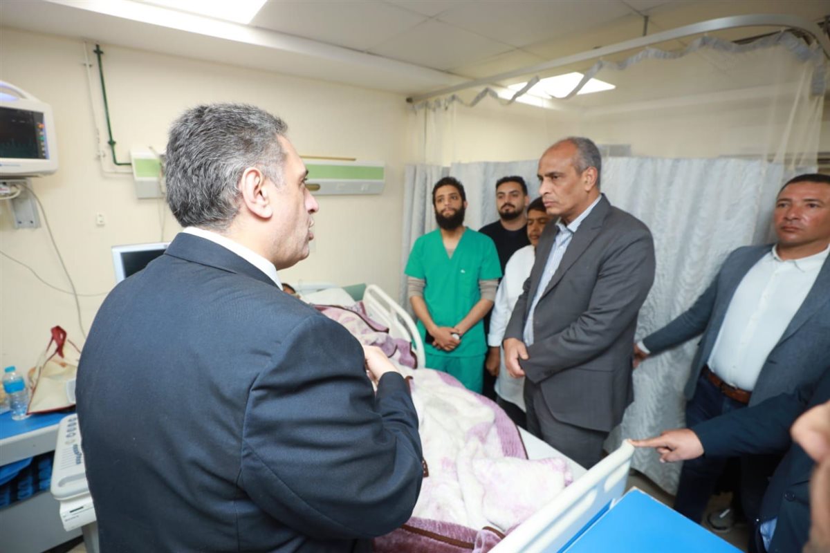 محافظ كفر الشيخ يزور مصابي حادث تصادم&nbsp;