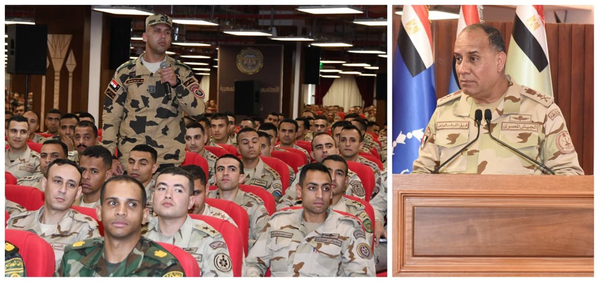 وزير الدفاع يلتقي دارسي الأكاديمية العسكرية وطلبة الكليات والمعاهد العسكرية