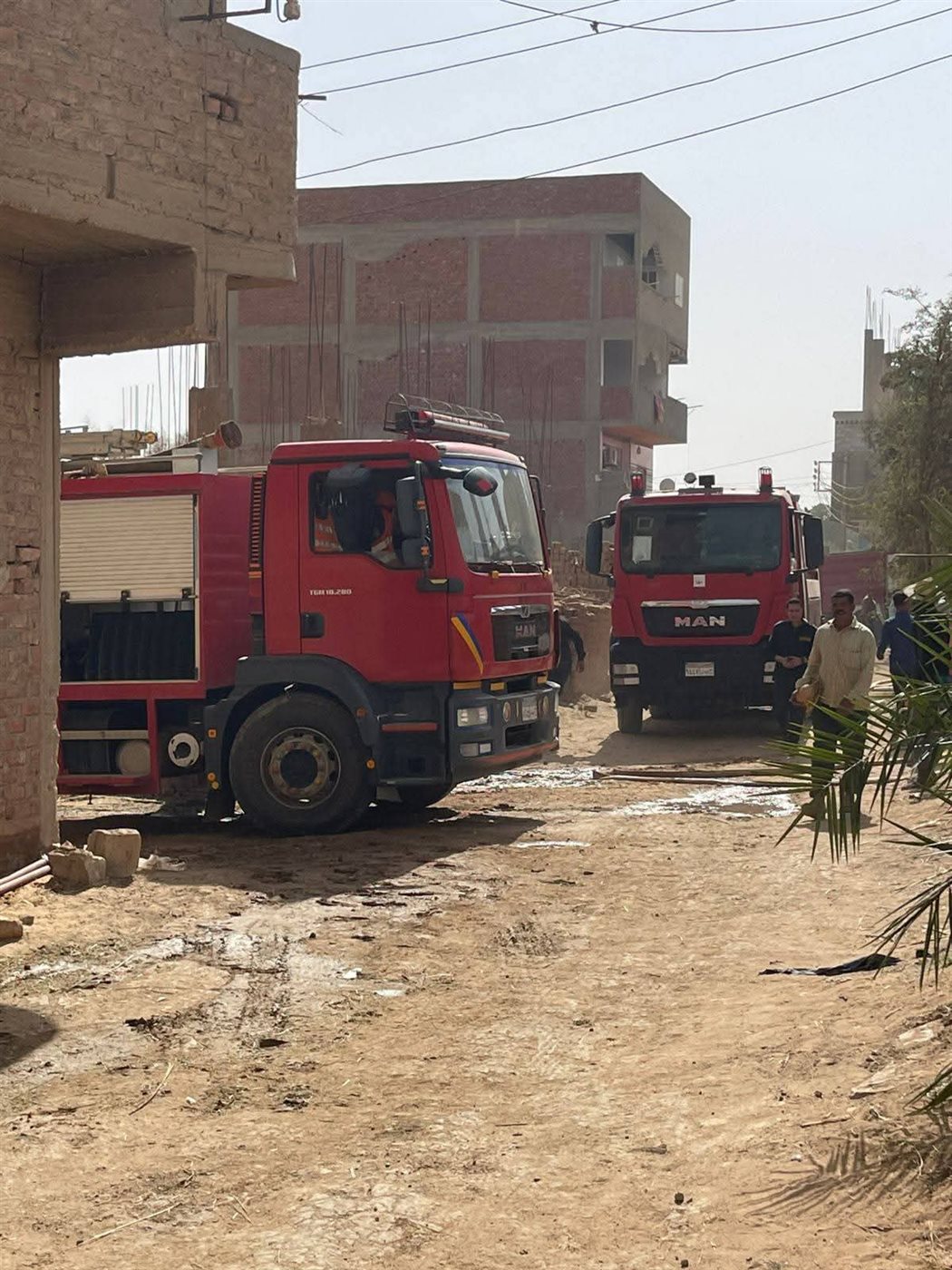 &nbsp;حريق مزارع نخيل في الداخلة