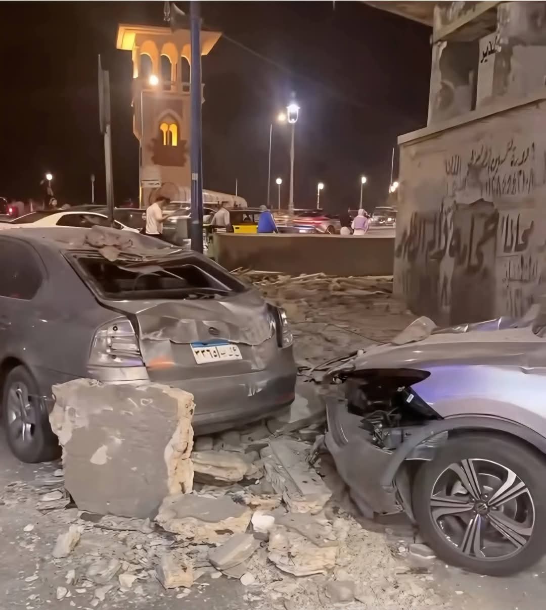 تهشم سيارتين&nbsp;