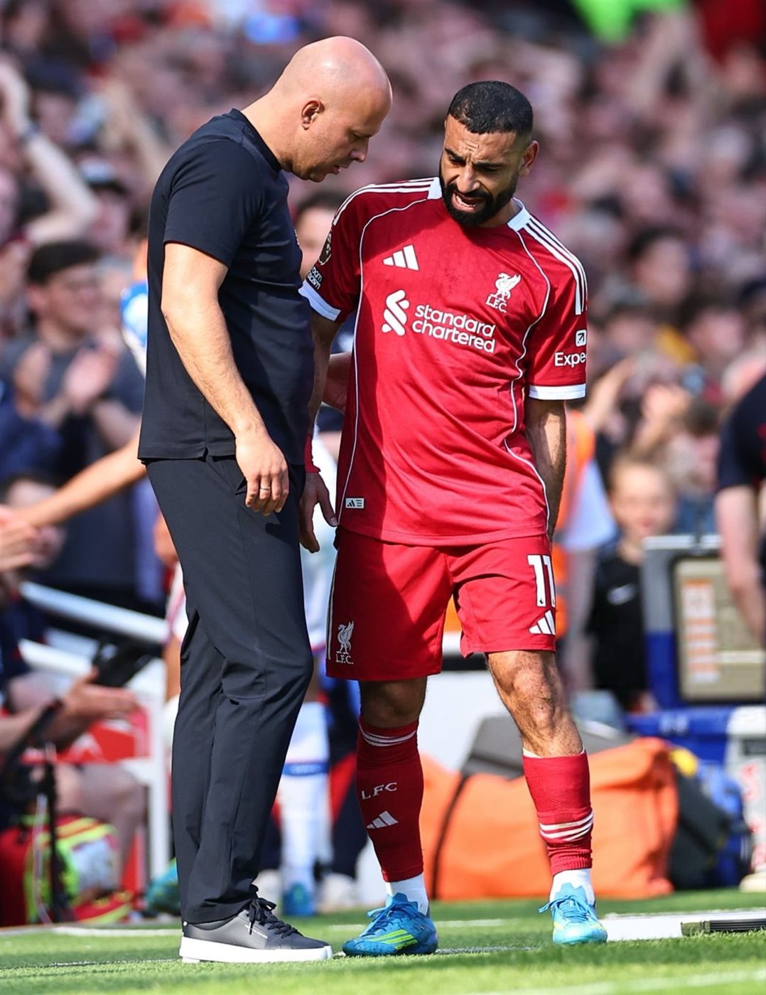 <strong>إصابة محمد صلاح في مباراة ليفربول وكريستال بالاس في الدوري الإنجليزي الممتاز 2025 - 2026 
