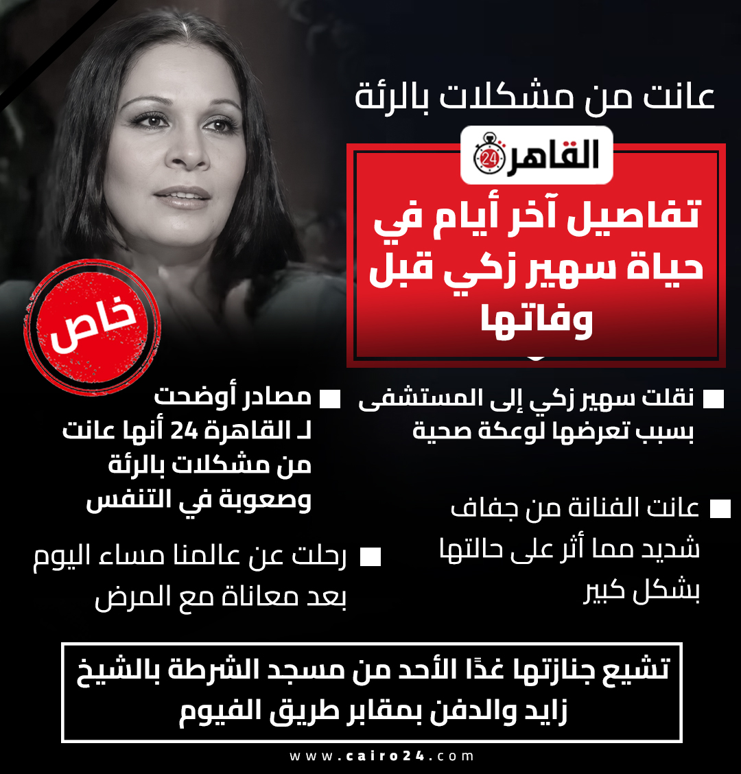 سبب وفاة الفنانة سهير زكي