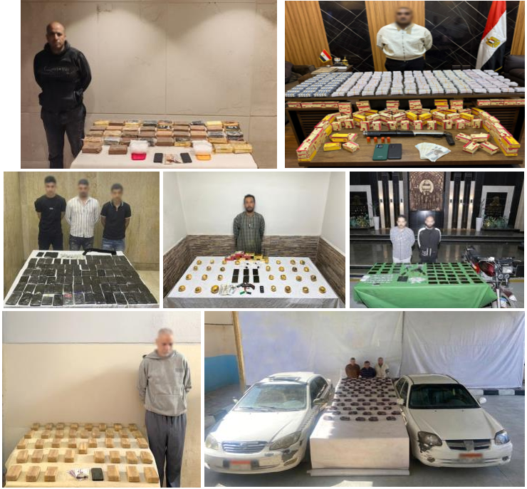 المتهمين والمضبوطات