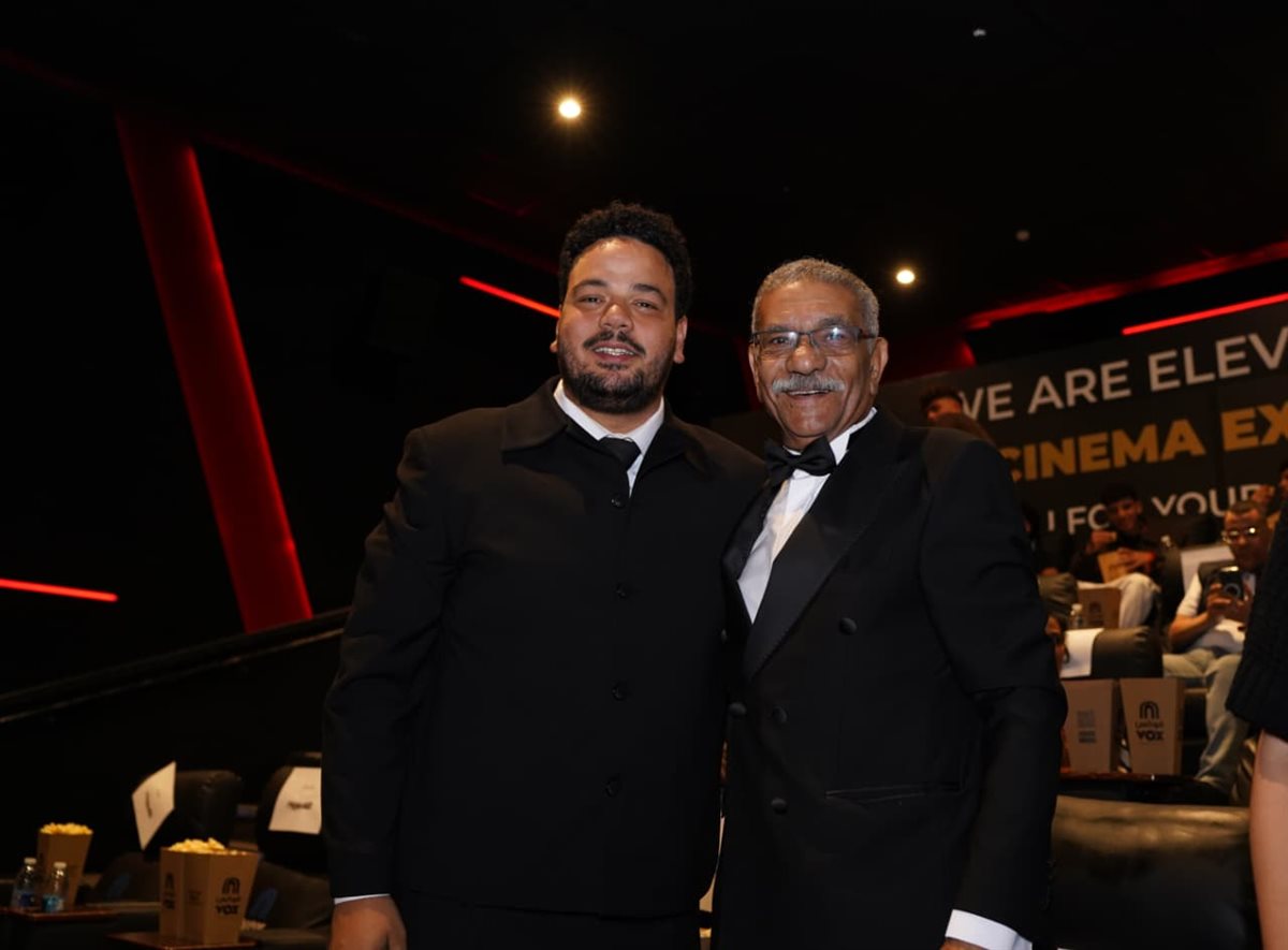 سيد رجب ومصطفى غريب في العرض الخاص لفيلم الكلام على إيه
