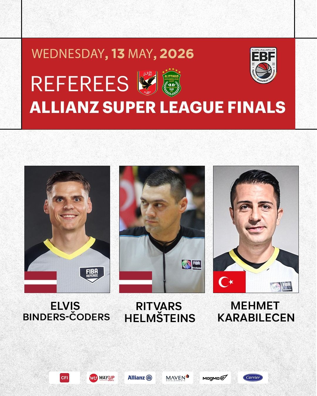 حكام أجانب مباراة الأهلي والاتحاد