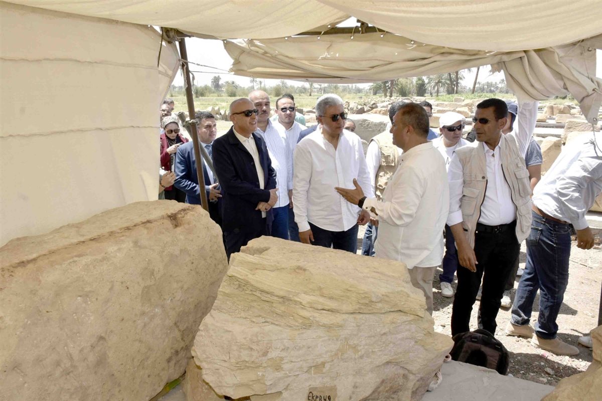 وزير السياحة يتفقد معبد الرامسيوم&nbsp;
