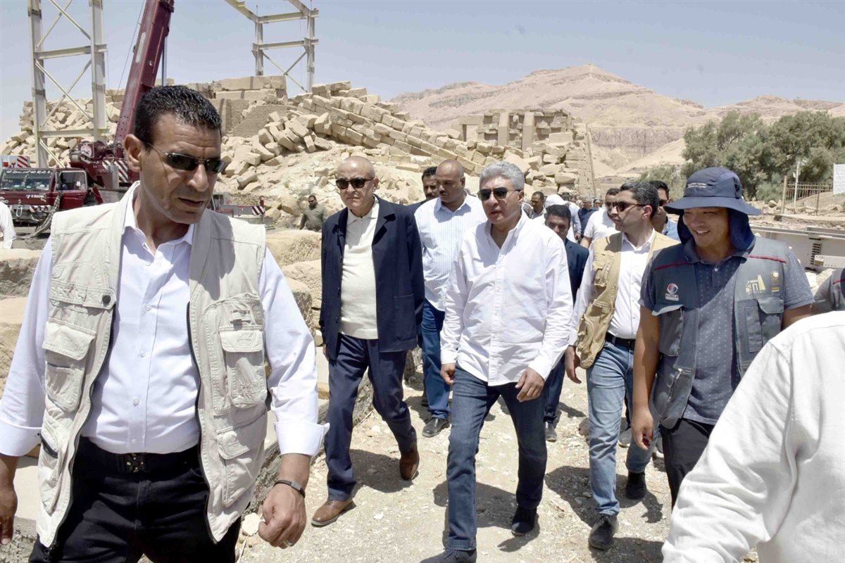 وزير السياحة يتفقد معبد الرامسيوم&nbsp;