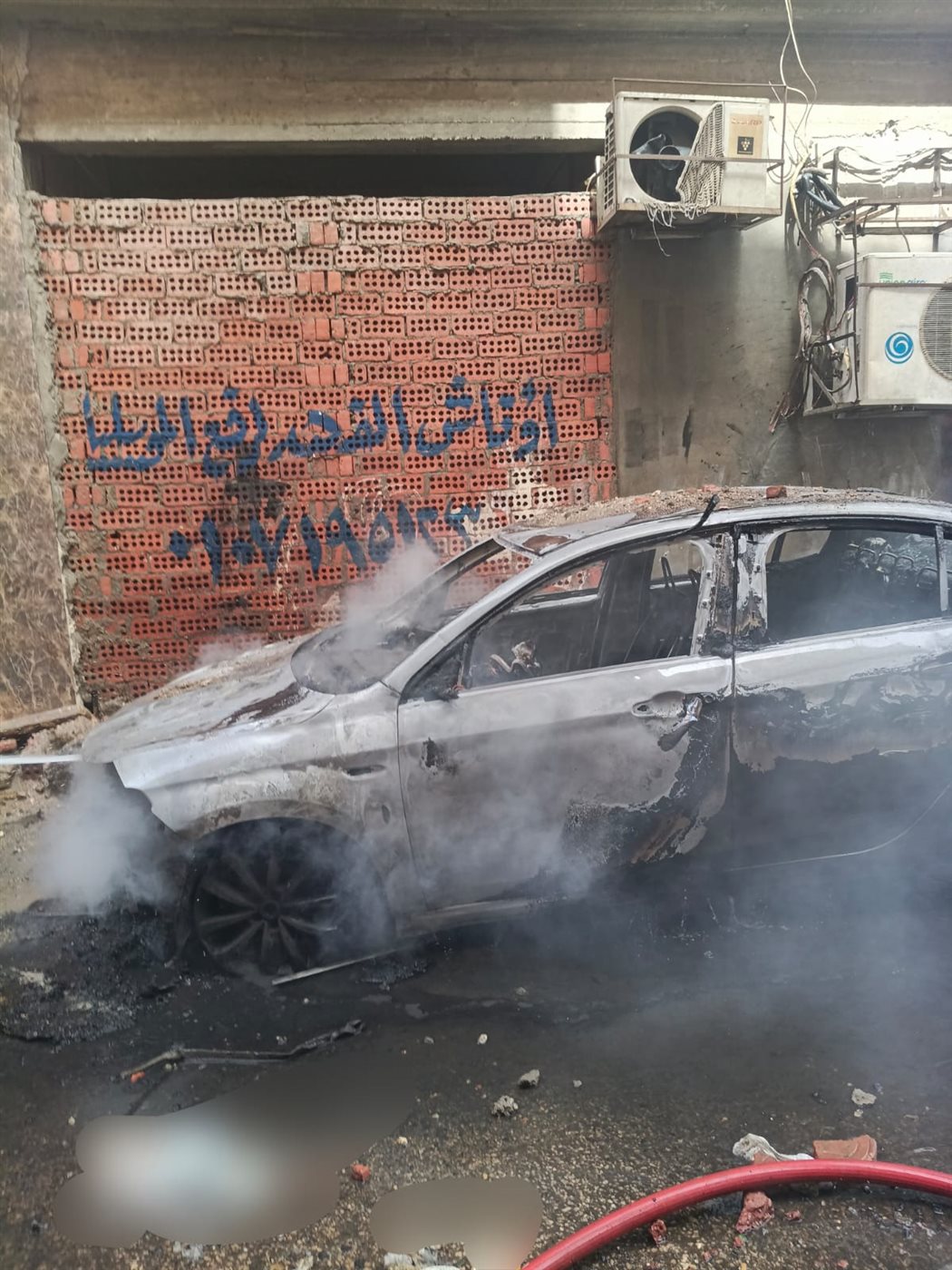 حريق سيارة ملاكي بالمنوفية&nbsp;