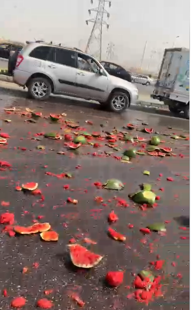 جانب من الحادث&nbsp;