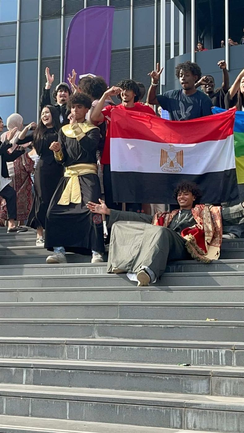 الطلاب المصريون المشاركون في الحفل الجامعي بتركيا