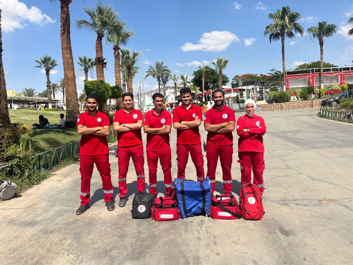الهلال الأحمر يواصل جهوده لتأمين احتفالات العيد