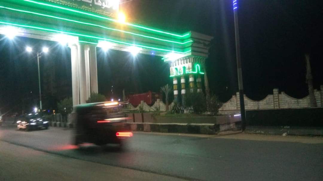 إنارة مدخل مدينة الزقازيق بلمبات الليد 2