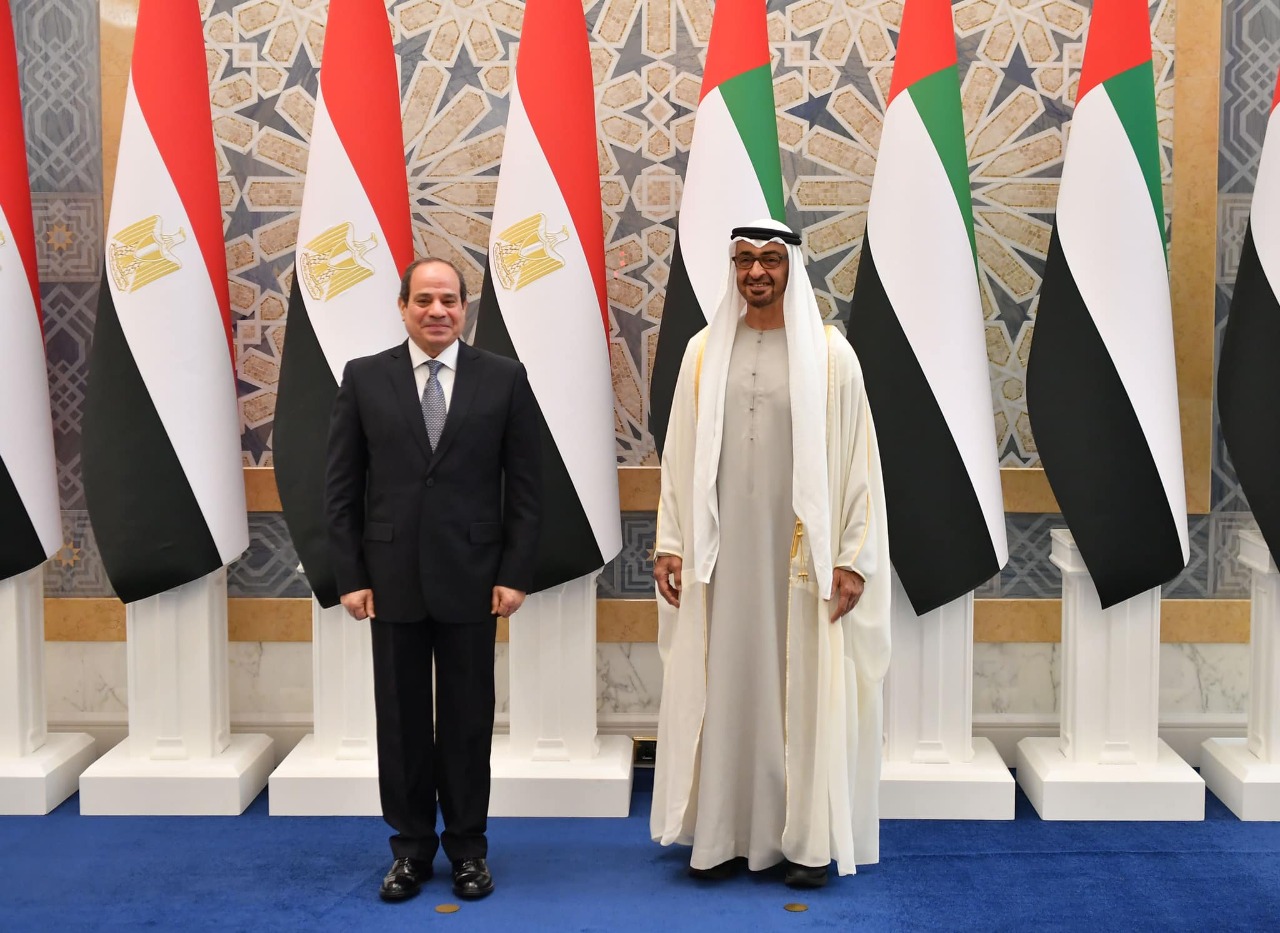 السيسي مع ولي عهد الإمارات