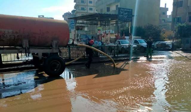 شفط مياه الأمطار المتراكمة في شوارع الشرقية 02