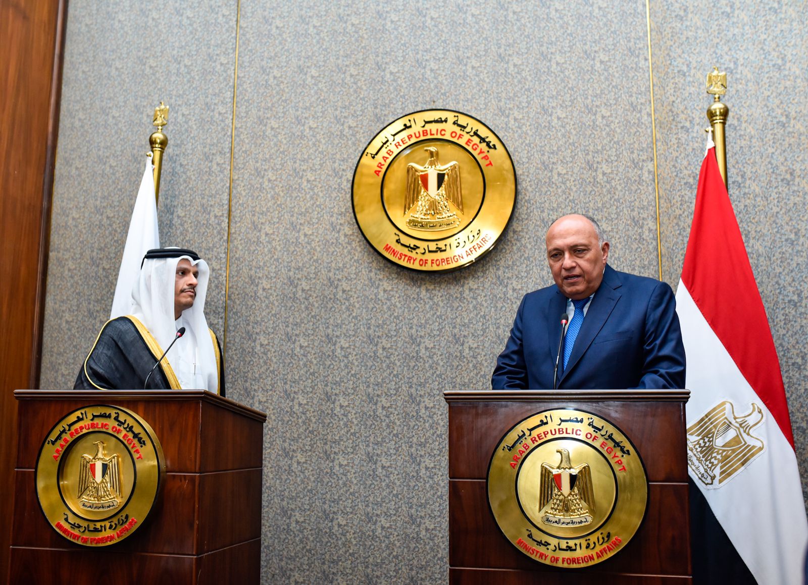 وزيرا خارجية مصر وقطر اليوم 3