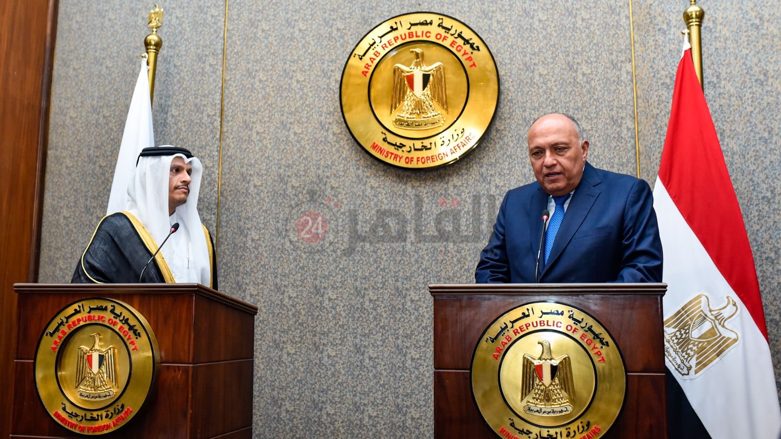 وزيرا خارجية مصر وقطر اليوم 3 - قص