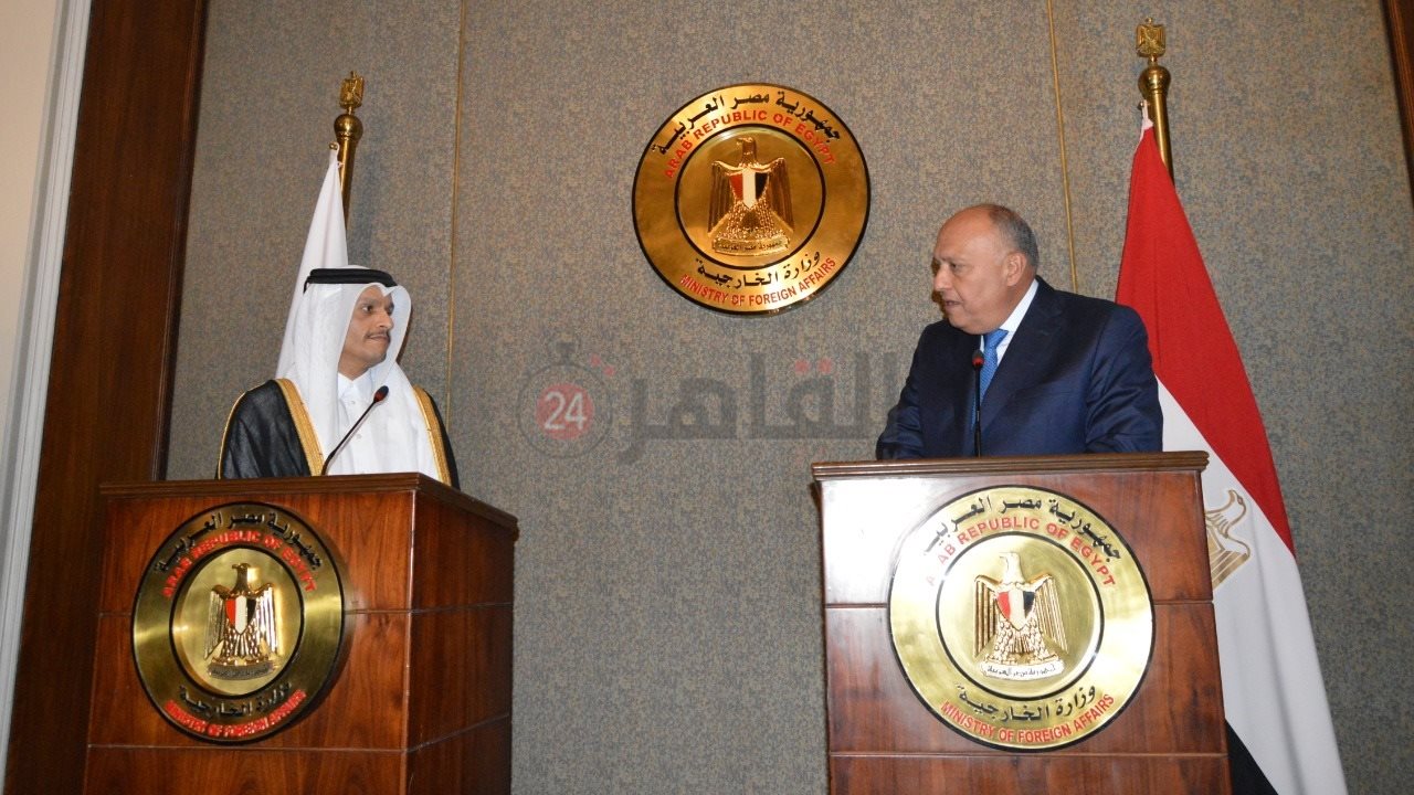 وزيرا خارجية مصر وقطر اليوم 6 - قص