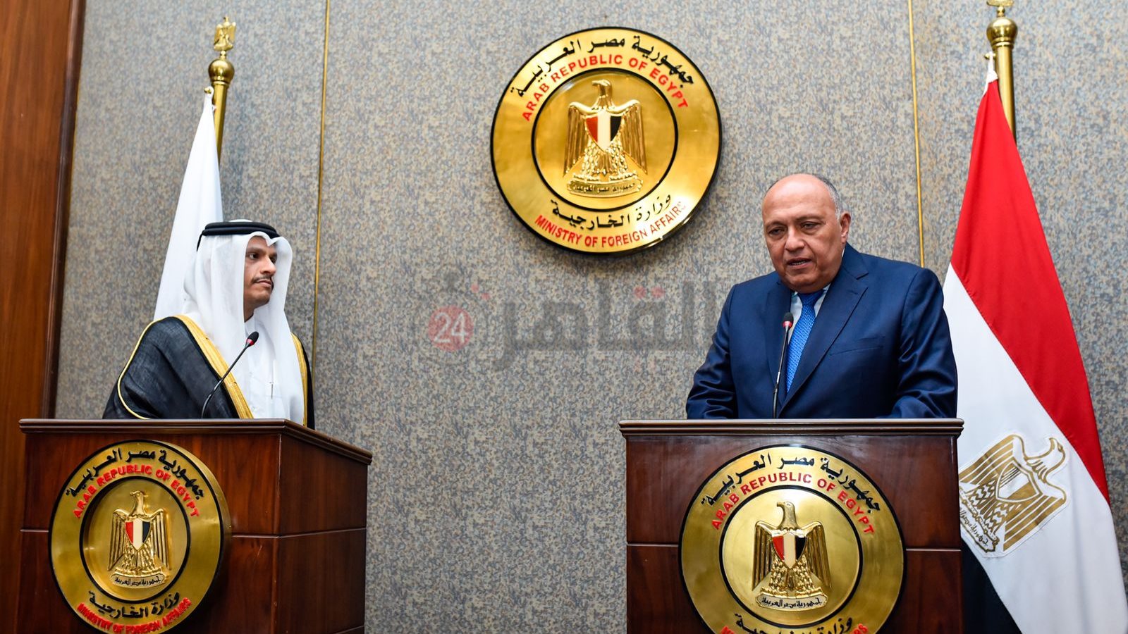 وزيرا خارجية مصر وقطر اليوم 3 - قص
