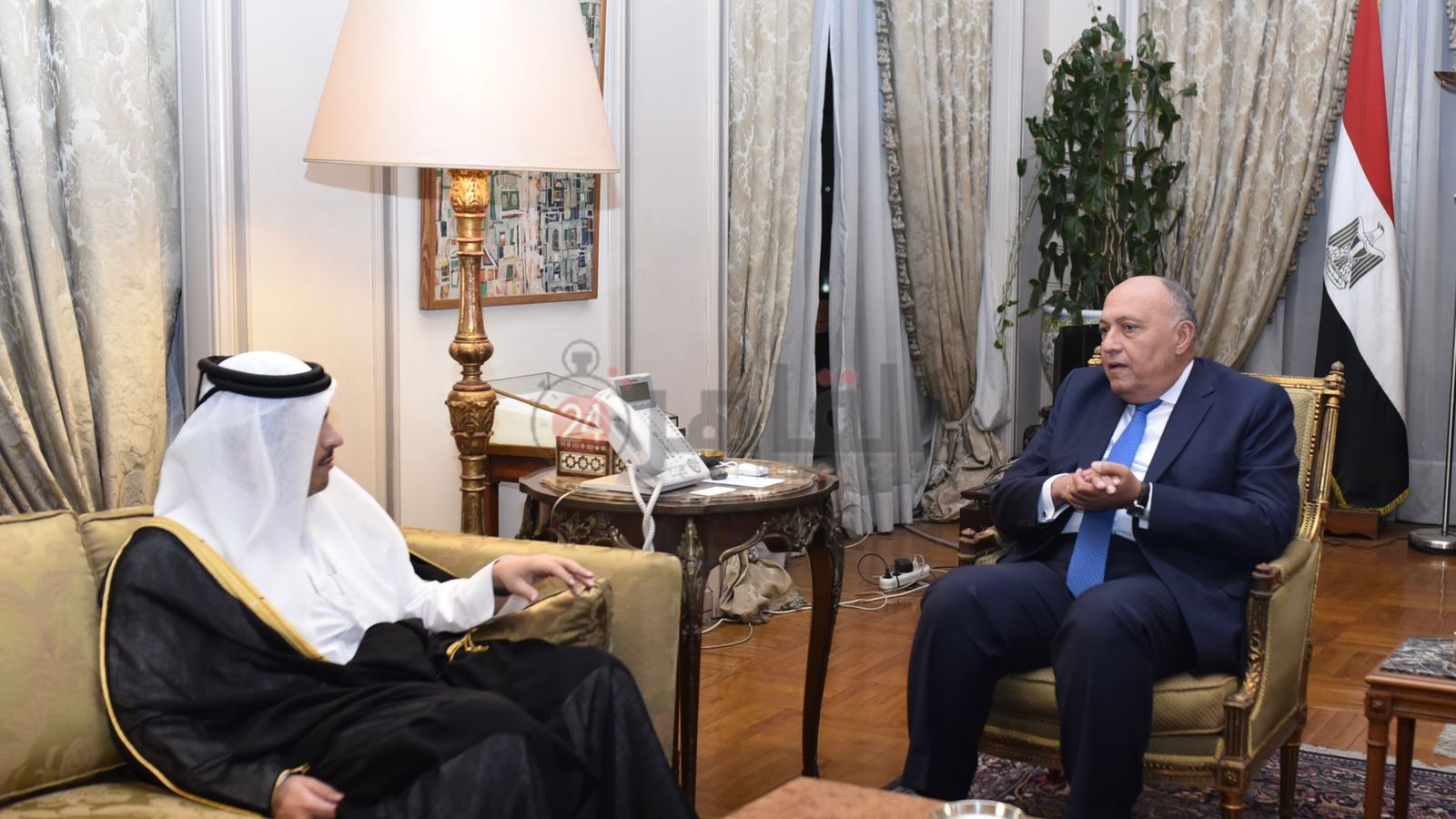 وزيرا خارجية مصر وقطر اليوم 10 - قص