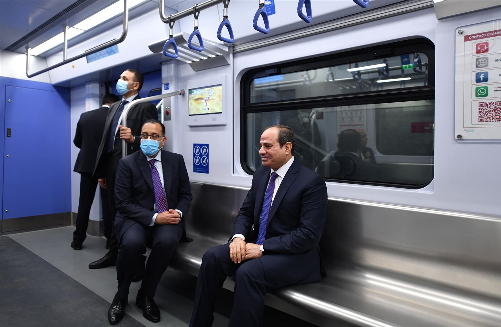 الرئيس السيسي يفتتح محطة عدلى منصور 