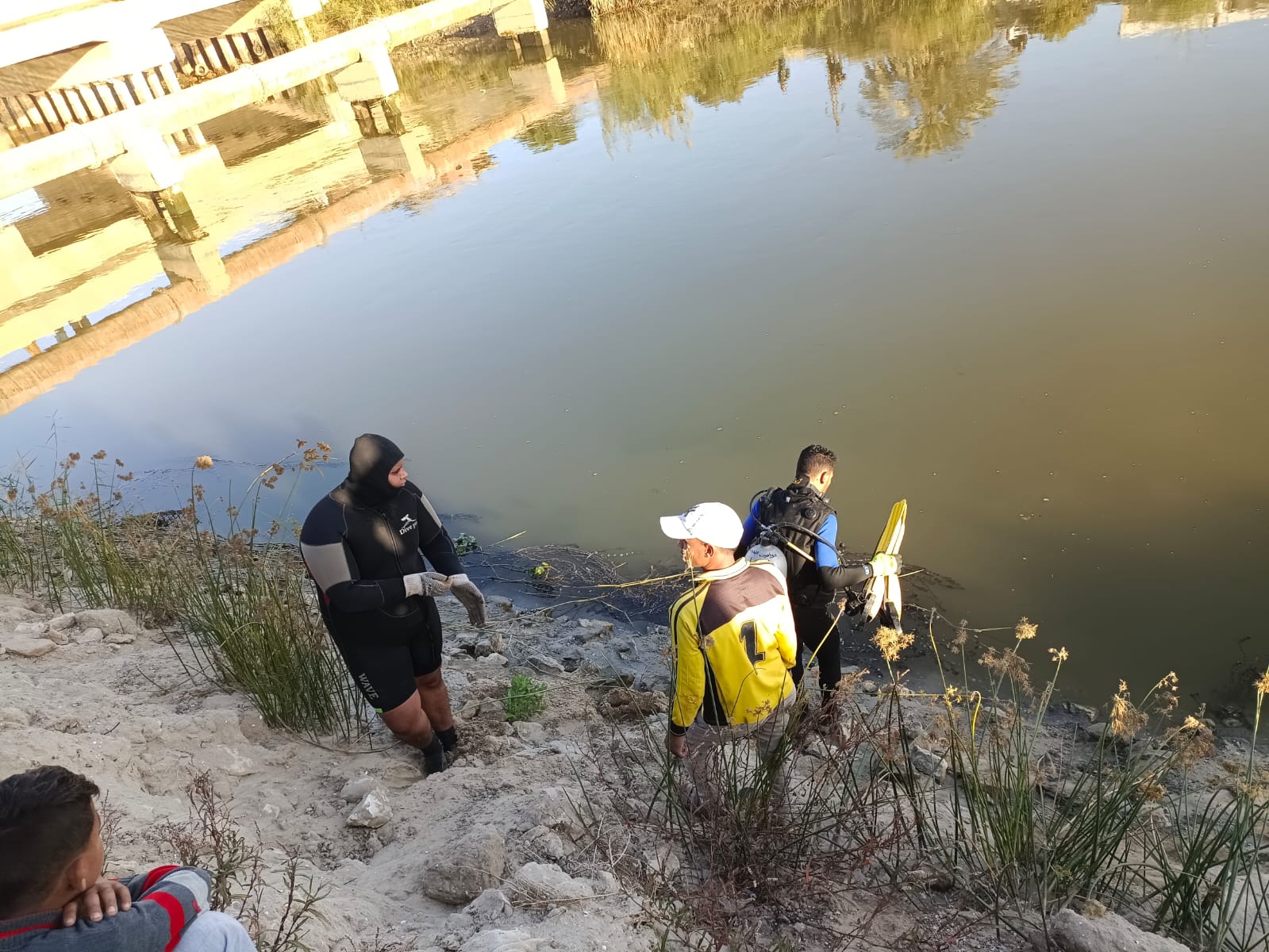انتشال الجثمان المفقود في حادث غرق ترعة ناصر بالبحيرة