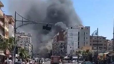 حريق بمول شهير في شارع الإسكندرية بمطروح 