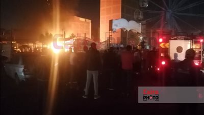 الحماية المدنية تسيطر على حريق داخل ملاهي أطفال في طنطا | بث مباشر