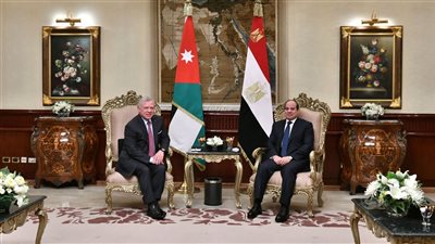 السيسي وملك الأردن يؤكدان ضرورة تحرك المجتمع الدولي لاستغلال الهدنة الحالية لإغاثة أهالي غزة