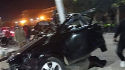  مصرع شاب في حادث انقلاب سيارة ملاكي بالمنيا