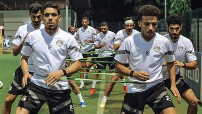 مران بدني وتكتيكي للاعبي منتخب مصر استعدادا لمواجهة غانا