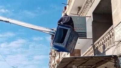 إزالة 706 إعلانات مخالفة خلال يناير في الإسكندرية 
