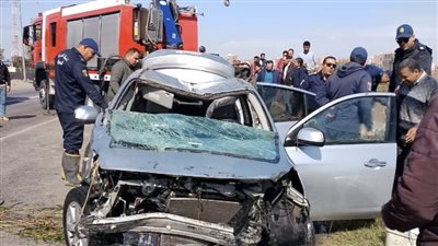 مصرع شخص وإصابة 2 آخرين في حادث انقلاب سيارة ملاكي بالمنيا 