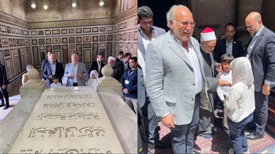 الملك أحمد فؤاد الثاني في زيارة لمسجد الرفاعي ومقابر الأسرة المالكة | صور