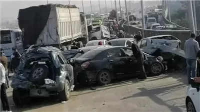 إصابة 6 أشخاص في تصادم 3 سيارات على طريق طنطا - كفر الشيخ الدولي بالغربية | أسماء 