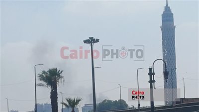 حريق بـ برج سكني في منطقة الدقي | صور 