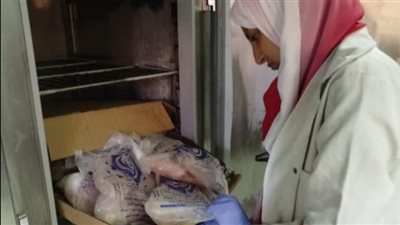ضبط 10 أطنان دواجن و375 كيلو رنجة غير صالحة للاستهلاك الآدمي بالغربية